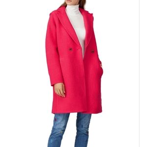 J.Crew Mercantile Women's Daphne Boiled Wool Topcoat, Bright Rose, 14